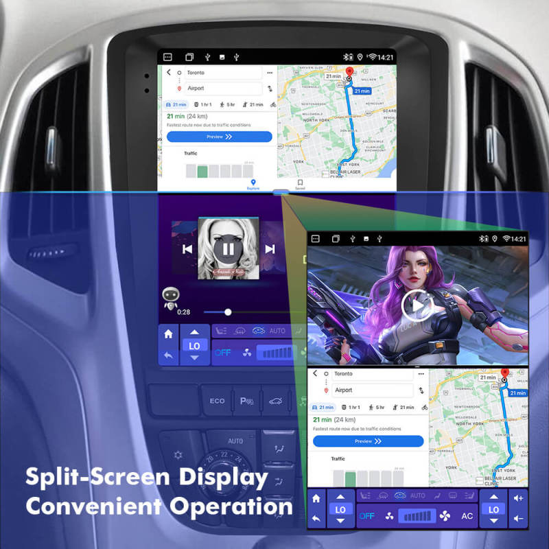 ISUDAR Android 12 Tesla style Car Radio for Opel Astra J Verano Vauxhall 2007-2014 Multimedia Player