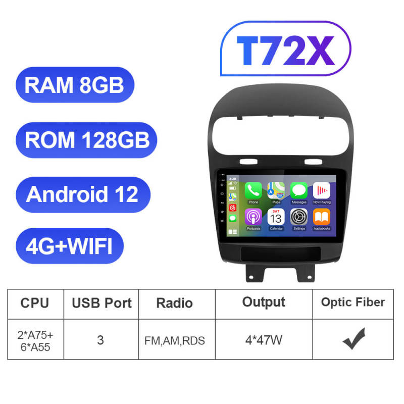 T72 8 Core Android Car Radio Carplay  For Dodge Journey/ Fiat Freemont 2012-2014