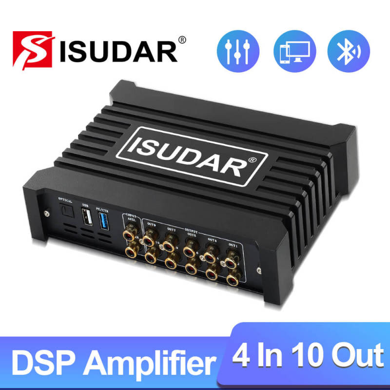 ISUDAR Car DSP DA408 Amplifier Processor 4 input 10 output channel
