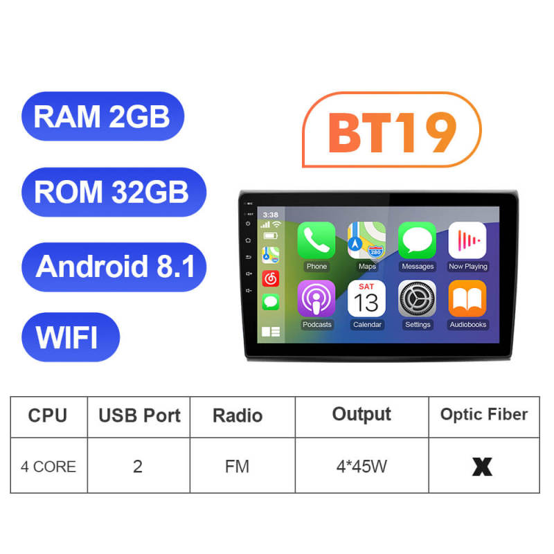 T72 Car Radio For Fiat Bravo 2007-2012 Android 12 Car RDS multimedia with frame