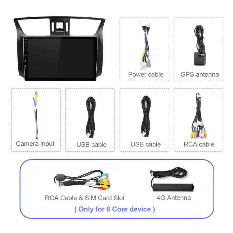 For Nissan Sentra B17 2012-2019 QLED Android 12 Car Radio DVD Player Multimedia Navigation