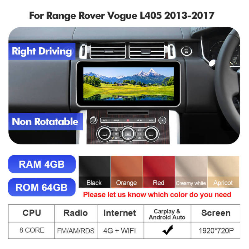 ISUDAR For Range Rover Vogue 2013-2017 Car Radio Rotatable 1920*720P Screen Multimedia Qualcomm 6125 Car head unit stereo