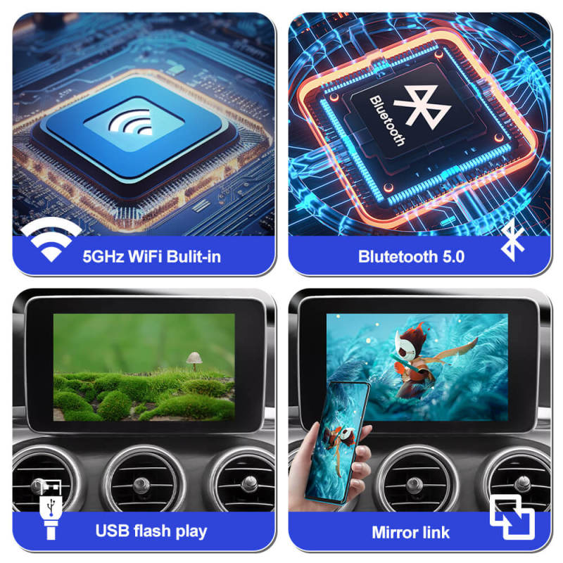 Wireless Carplay & Android Auto Suitable For Mercedes Benz A B C E CLA GLA GLK ML SLD NTG4.5 Sprinter Becker Navigation Module