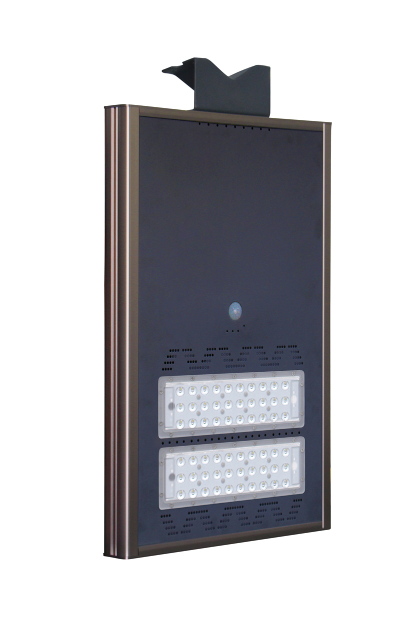 Integrated Solar Powered Street Lights 30W In Black Body