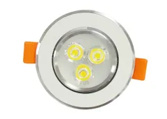 High Brightness Led Downlight Lamps 3 Millimeter Thickness With Oxidated Radiator