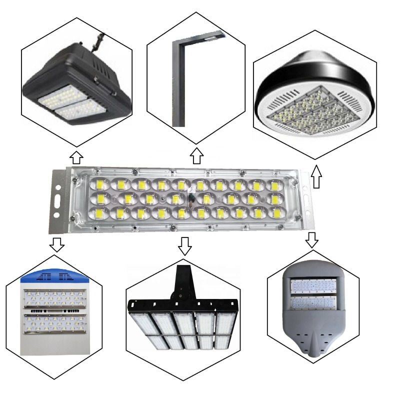 48 In One Smd 3030 Retrofit Led Lights 160-170lm / W Fin Type Led Module 50w