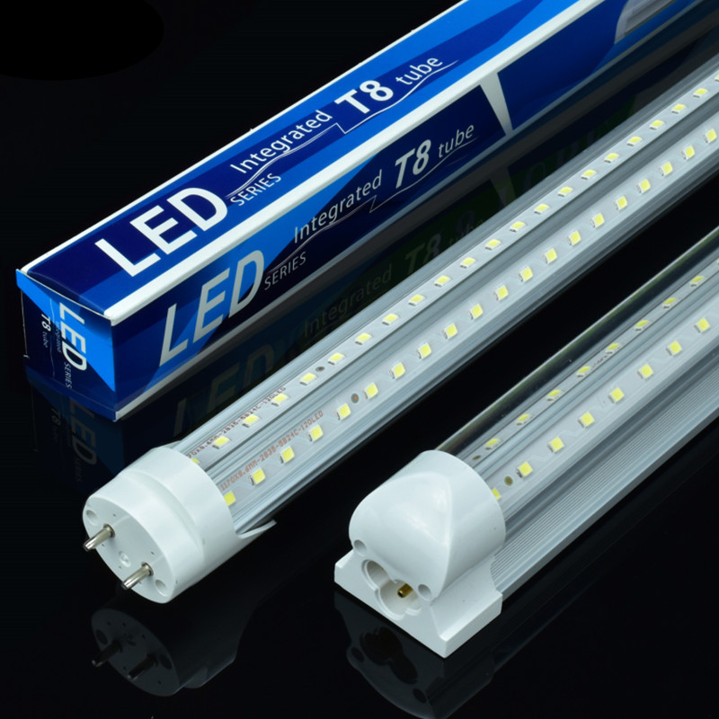 Super Bright OEM&ODM Indoor Lighting V Shaped Aluminum Shop Lights 4FT 8FT Integrated T8 Led Tube 36W 45W 60W 100W
