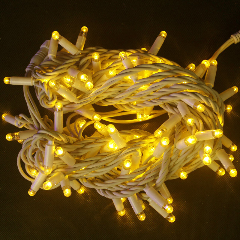 Holiday decoration LED string light rubber cable light string for outdoor