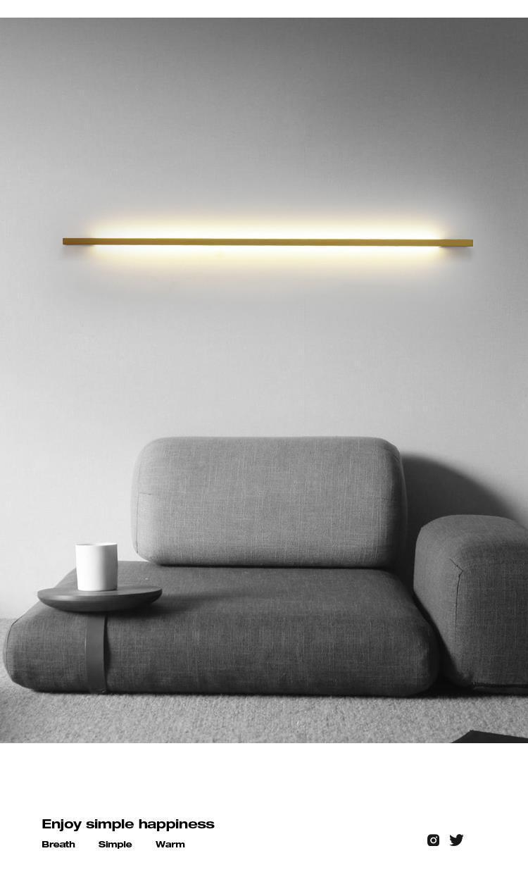 Design Lighting Fixture Led Sconces Wall Lamp Long Rectangle Sconces Indoor Decoration Lamps