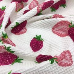 Custom Printed 8mm Cotton Waffle Gauze Fabric | Bring your patterns