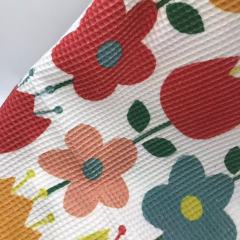 Custom Printed 8mm Cotton Waffle Gauze Fabric | Bring your patterns