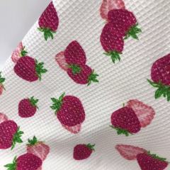Custom Printed 8mm Cotton Waffle Gauze Fabric | Bring your patterns
