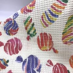 Custom Printed 8mm Cotton Waffle Gauze Fabric | Bring your patterns