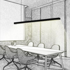 Reflective cup design LED linear light UGR<19 1.2M 30W