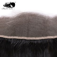 Mocha Hair 13*4 Lace Frontal Closure Brazilian Virgin Straight Hair Bleached Knot 100% Human Hair