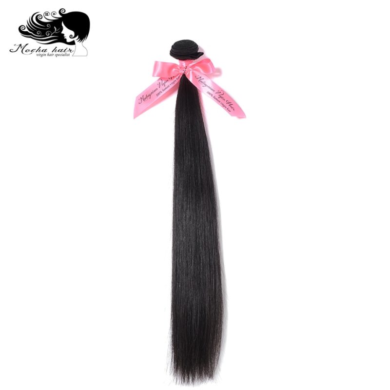 Mocha Hair 10A Malaysia Virgin Straight  Hair  extension  8"-28" Nature Color  100%  Unprocessed Human Hair Weaves