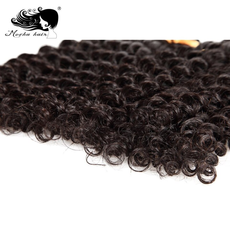 Mocha Hair  Brazilian Virgin Hair Deep Wave 100% Human Hair Weave 3 Bundles Natural Color 12"-28" Free Shipping