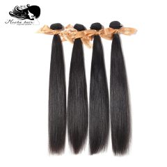 MOCHA Hair 100% Unprocessed 10A Brazilian virgin hair Straight human hair 8"-26" 4 Bundle hair extension natural color