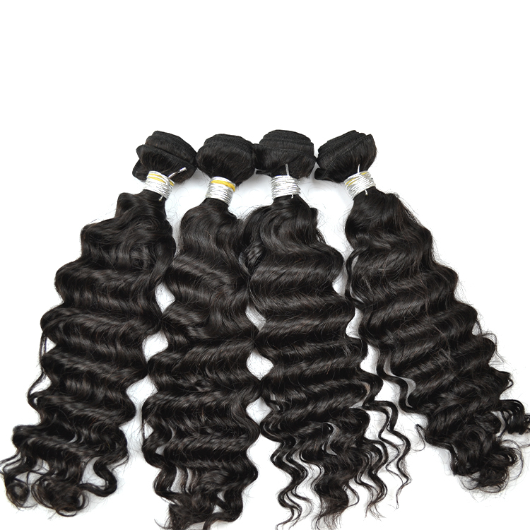 Mocha Hair  Brazilian Remy Hair Deep Wave 100% Human Hair Weave 3 Bundles Natural Color 12&quot;-26&quot; Free Shipping