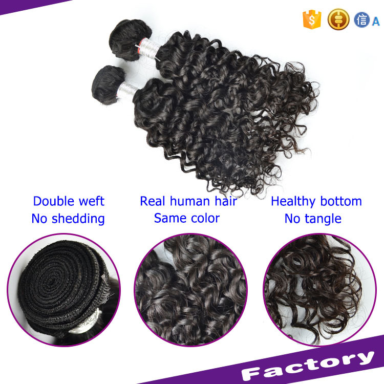 Mocha Hair  Brazilian Remy Hair Deep Wave 100% Human Hair Weave 3 Bundles Natural Color 12&quot;-26&quot; Free Shipping