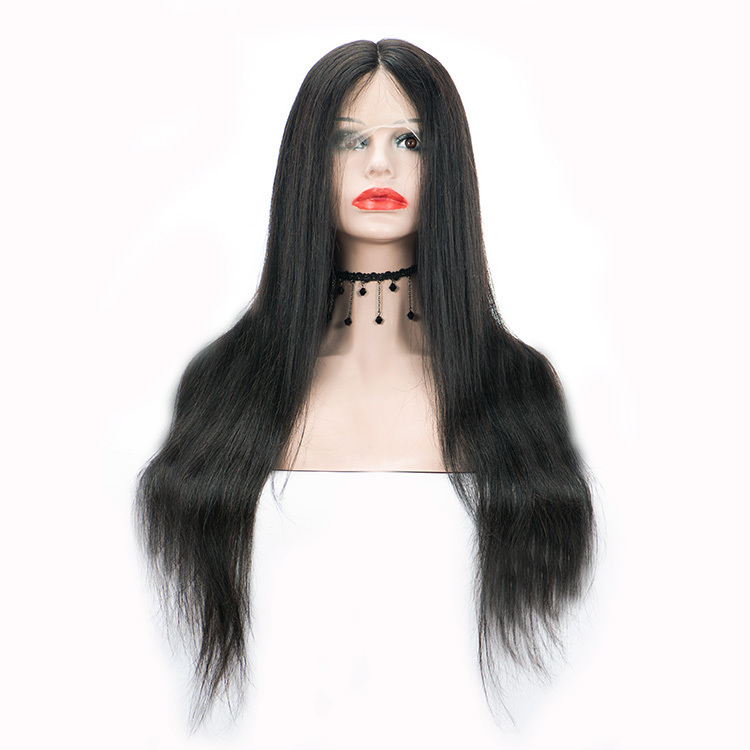 Mocha Hair Human Hair Wigs With Baby Hair T Part Lace Wig Pre Plucked Straight Lace Front Wig