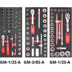 1/3 Cabinet Toolkit with 1/2 Socket Wrench, 3/8 Socket Wrench, 1/4 Sokcet Wrench