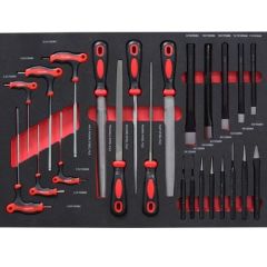 GM-CK024 GreatmaxTool-chisel,punch,file set with EVA tray for tool cabinet