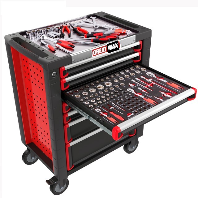 157 PCS EVA Tray Movable Cabinet With Tools For Auto Repair