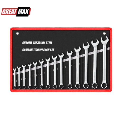 Universal Car Wrench Set Combination Wrench Kit Open- Ring End Spanner Hand Tool