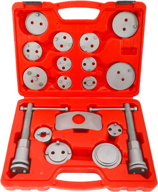 18 Pieces Disc Brake Caliper Compression Tool Kit and Piston Wind Back Tool Set for Brake Pad Replacement