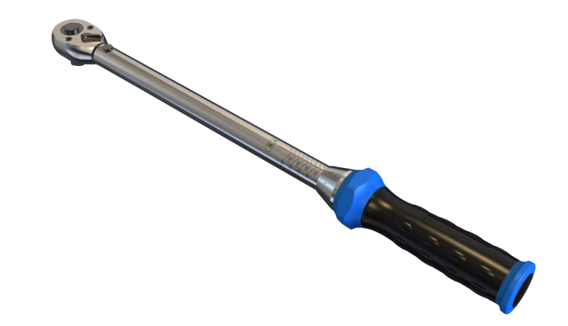 Torque wrench with click voice when setting each scale