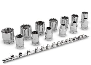 13pce 3/8" Drive 12 Point 1/4"-3/4" AF Imperial Socket Set