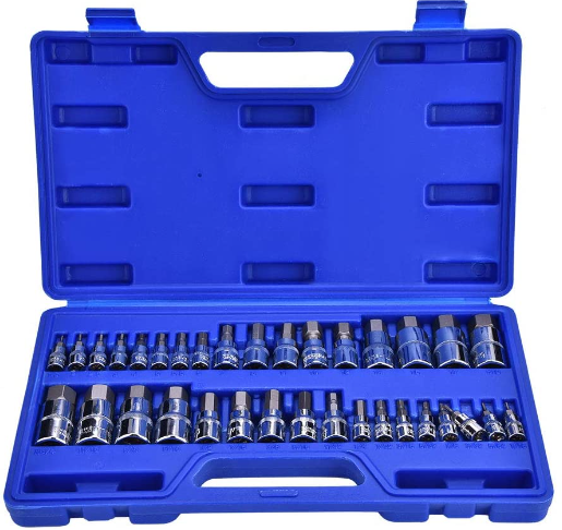 34PC HEX BIT SOCKET SET