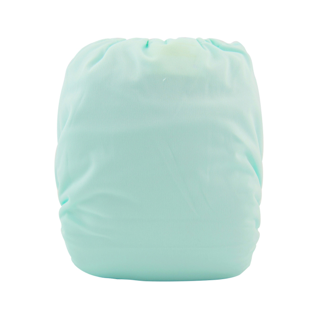 ALVABABY One Size Solid Color Pocket Cloth Diaper -Light green(B02A)
