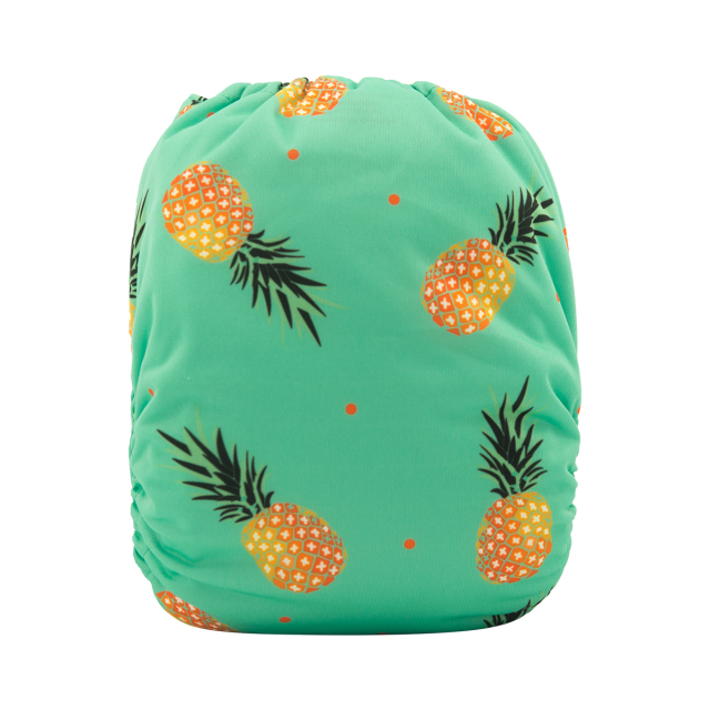 ALVABABY One Size Print Pocket Cloth Diaper -Pineapple(H074A)