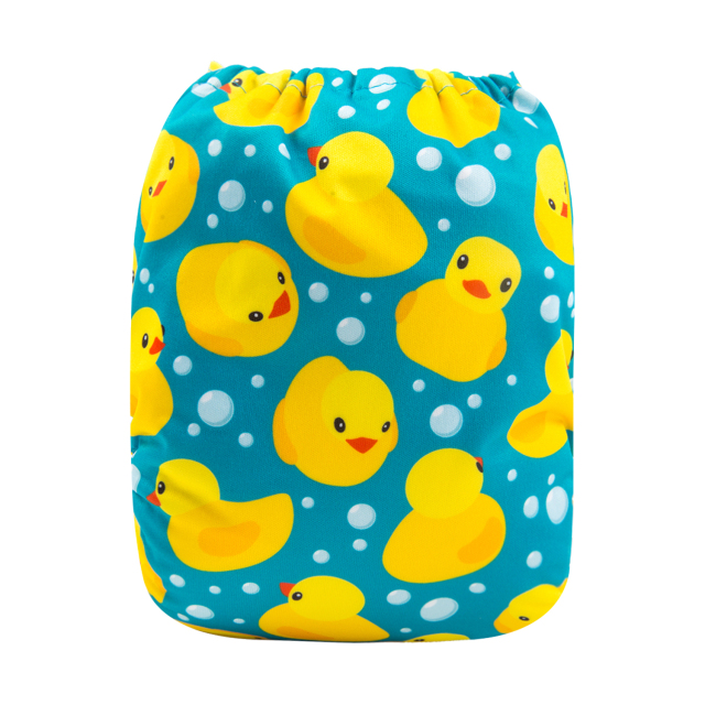 ALVABABY One Size Print Pocket Cloth Diaper -Duck(H114A)