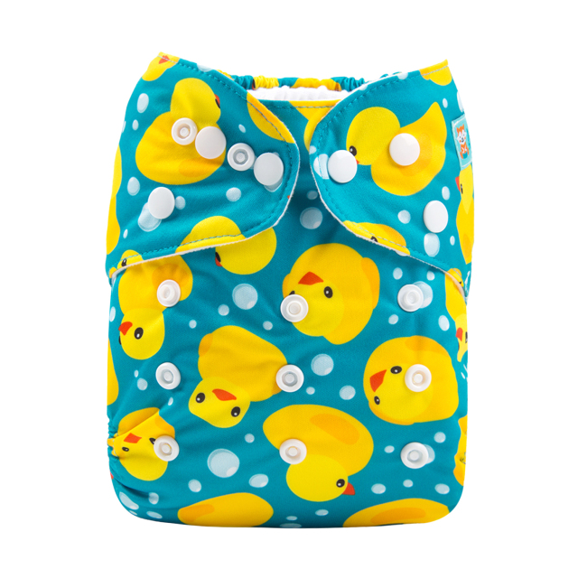 ALVABABY One Size Print Pocket Cloth Diaper -Duck(H114A)