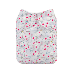 ALVABABY One Size Print Pocket Cloth Diaper -Rabbits(H265A)