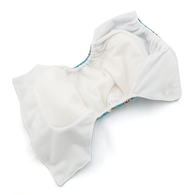 All In One Diaper with Pocket Sewn-in one 4-layer Bamboo blend insert  (AO-YA132A)