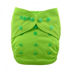 ALVABABY Reusable Cloth Diaper Cover with Double Gussets One Size-Green(DC-B10)