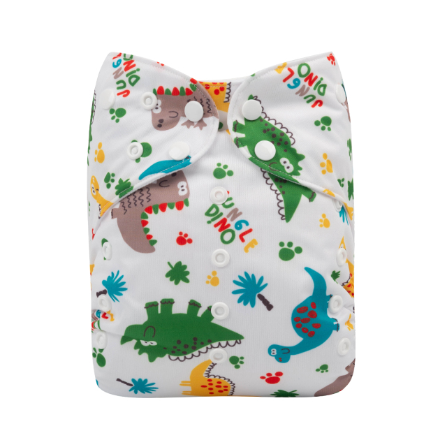 ALVABABY Big Size Pocket Cloth Diaper -Dinosaur (ZH147A)