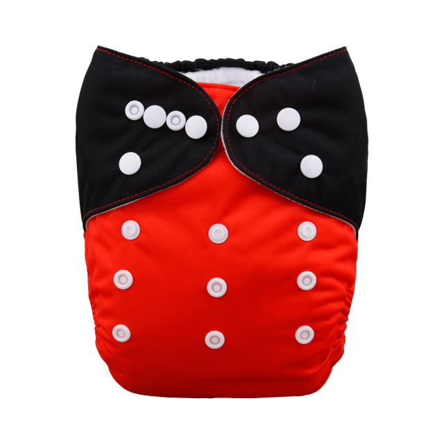 ALVABABY One Size Positioning Printed Cloth Diaper -Dots Mickey(YD78A)