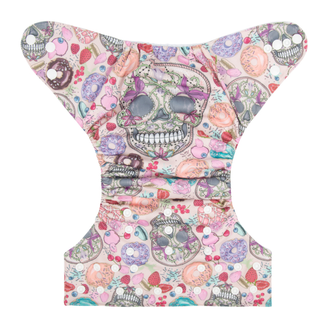 ALVABABY One Size Positioning Printed Cloth Diaper -Grunt(YDP38A)