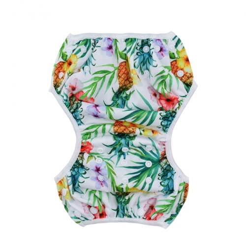 ALVABABY One Size Printed Swim Diaper-Pineapple  (SW26A)