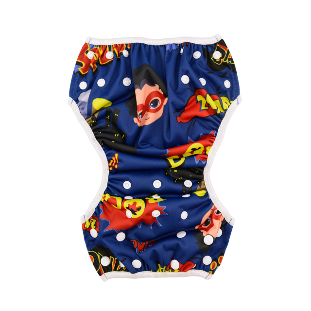 ALVABABY One Size Positioning  Printed Swim Diaper -(SWD22A)