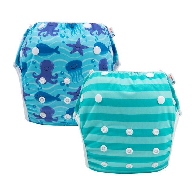 ALVABABY 2PCS Printed Swim Diapers (2SW-WZ06)