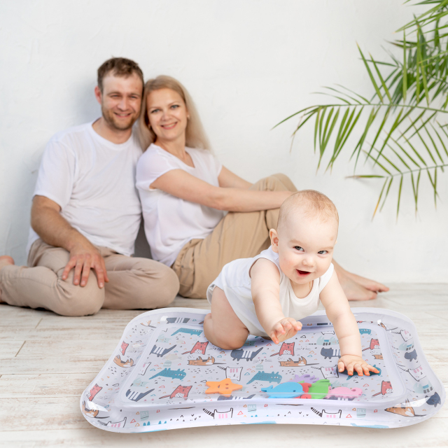 Tummy Time Baby Water Mat/ Inflatable Baby Water Play Mat for Infants and Toddlers Baby Toys-WPF05