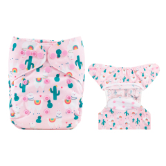ALVABABY Reusable Cloth Diaper Cover with Double Gussets One Size -(DC-H184)