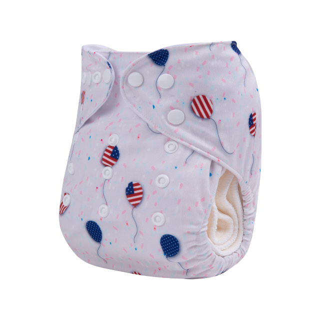 ALVABABY One Size Positioning Printed Cloth Diaper-Balloon(YDP156A)