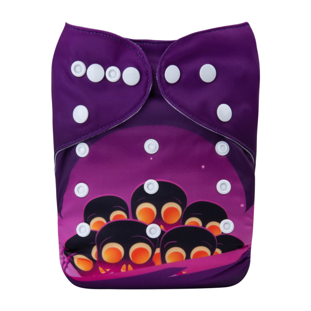 ALVABABY Halloween One Size Positioning Printed Cloth Diaper -(QD64A)